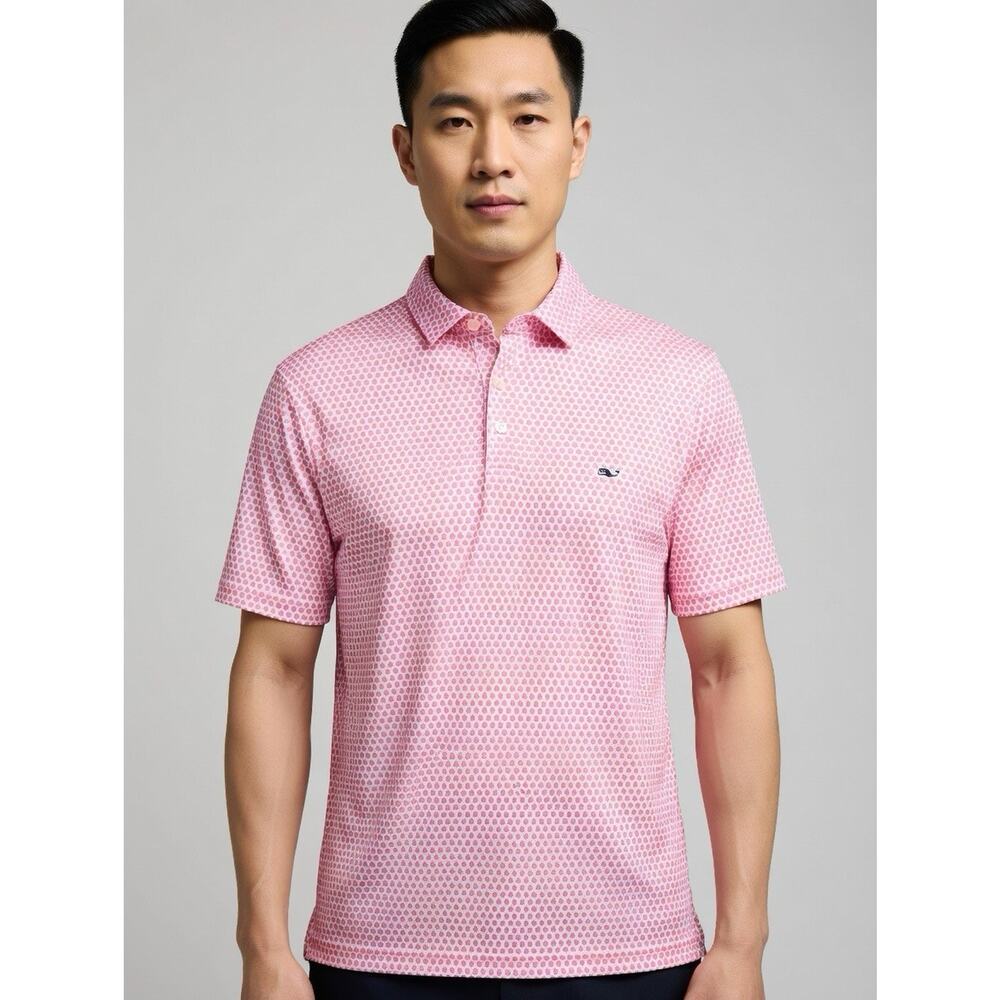 Vineyard Vines Mens OTG On The Go Sankaty XL Leaf Pattern 92/8 Blend Golf